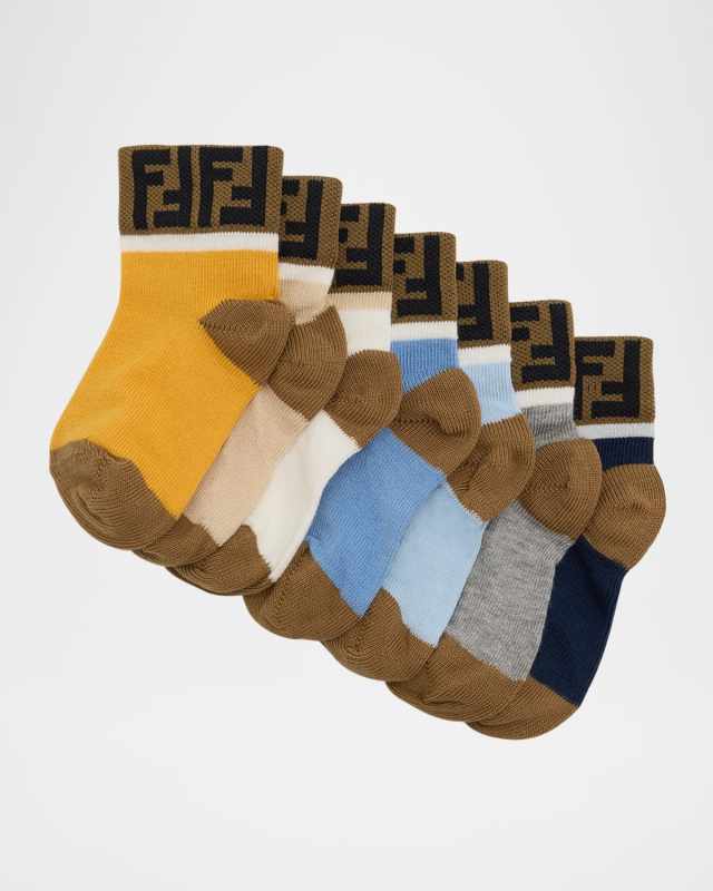 Kid's FF 7-Pack Baby Socks, Size 0